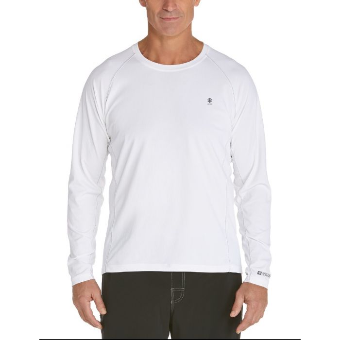 Coolibar - UV Schutz Langarm Shirt Herren - weiss