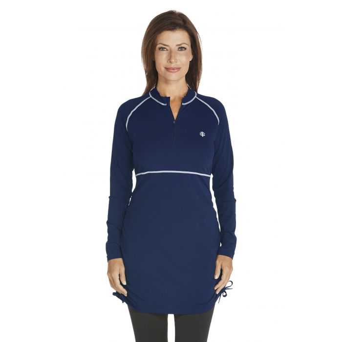 Coolibar - UV Tunika / Langarm-Top Damen - dunkelblau