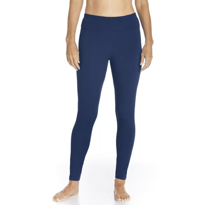 Coolibar - UV Schwimmleggings für Damen - Deep Water - Navy