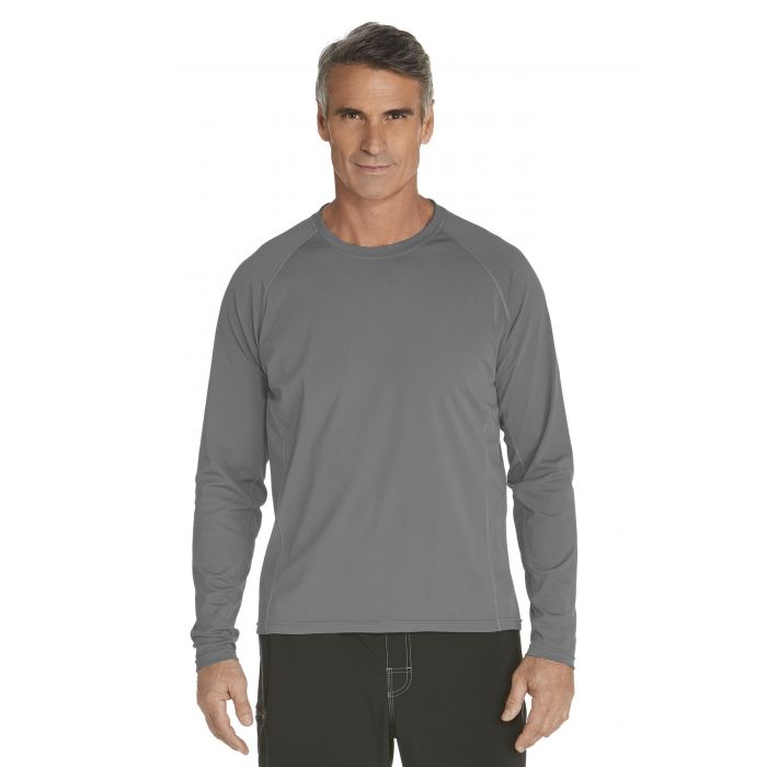 Coolibar - UV Schutz Langarm Shirt Herren - grau