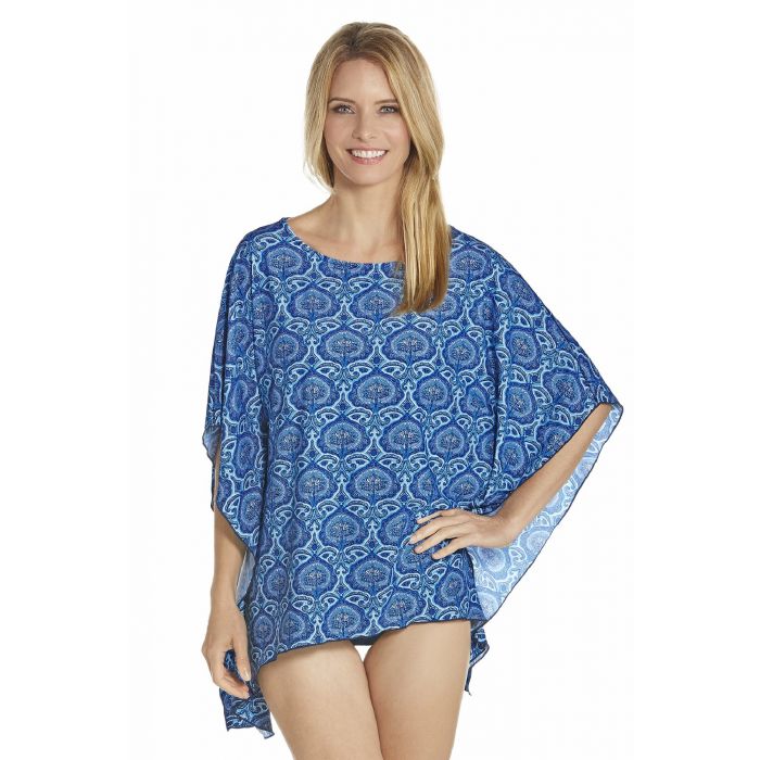 Coolibar - UV Strand Poncho Damen - Blau