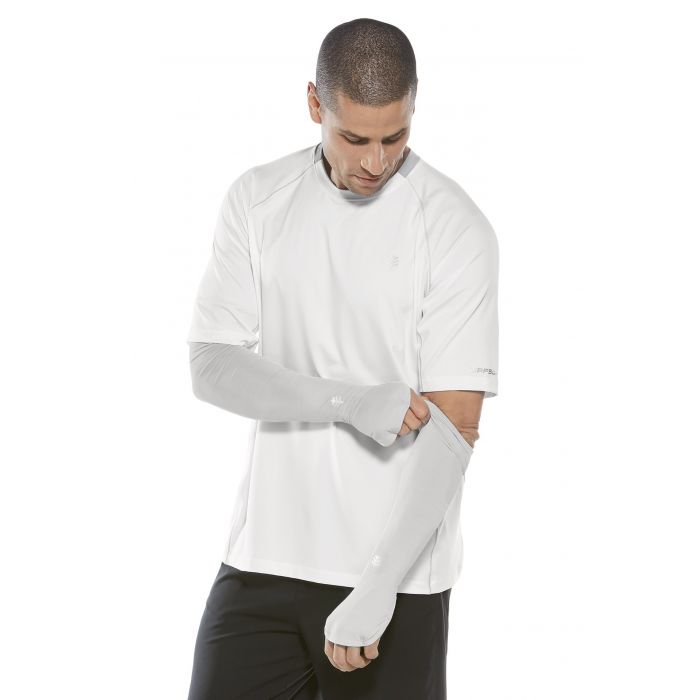 Coolibar - UV-schützende Performance Sleeves für Herren - Backspin - Silber