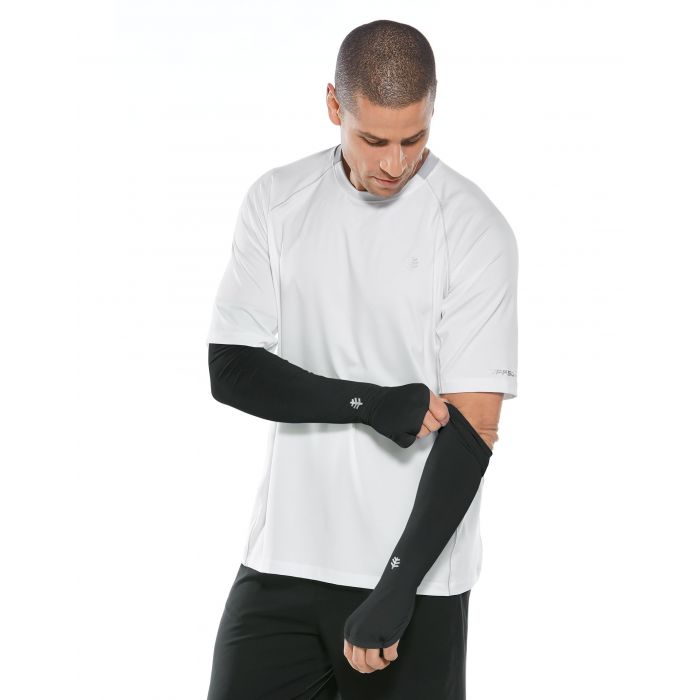 Coolibar - UV-schützende Performance Sleeves für Herren - Backspin - Schwarz