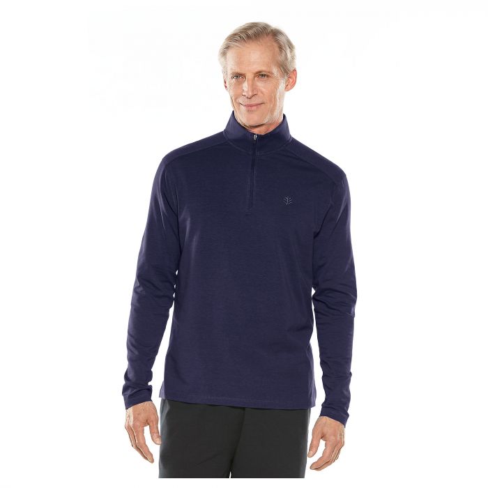 Coolibar - UV-Pullover mit Viertel-Zip für Herren - Sonora - Navy