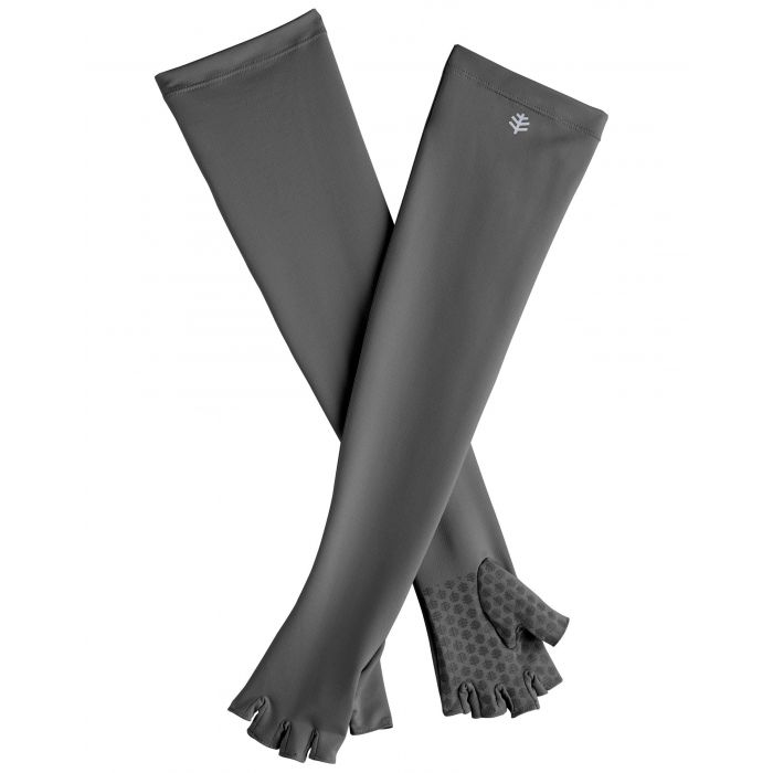 Coolibar - UV fingerlose Handschuhe mit langem Arm für Erwachsene - Perpetua - Anthrazit