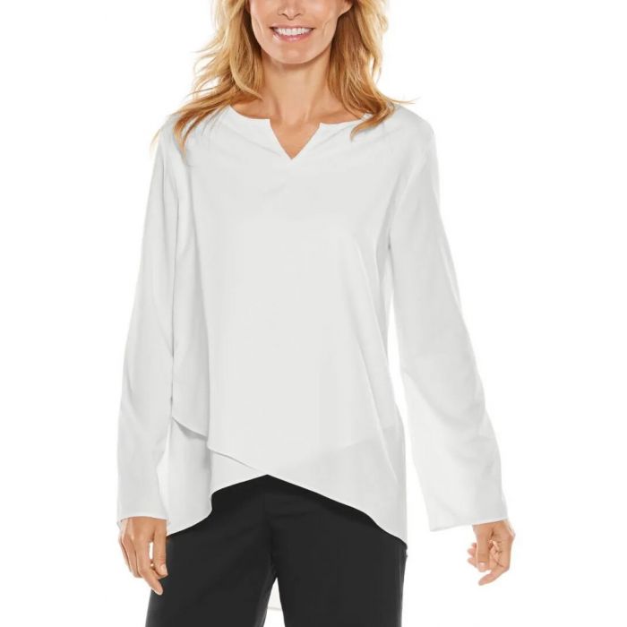 Coolibar - UV Tunika für Damen - Santa Barbara - Einfarbig - Weiß 