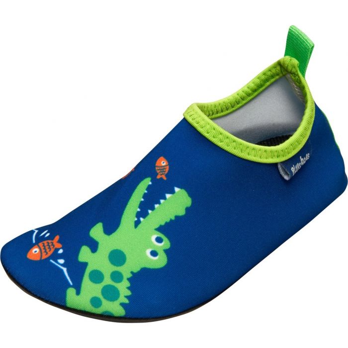Playshoes - UV-Badeschuhe für Kinder - Krokodil- Blau/grün