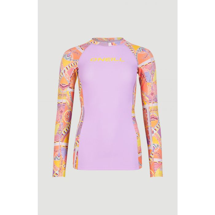 O'Neill - UV-Badeshirt mit langen Ärmeln für Frauen - Anglet - UPF50+ - Yellow Scarf