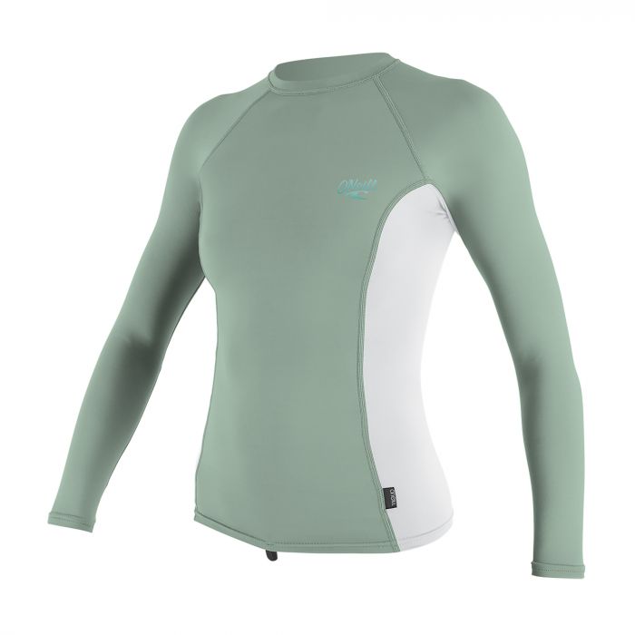 O'Neill - Damen UV-Shirt - Langarm - Minze / Weiß
