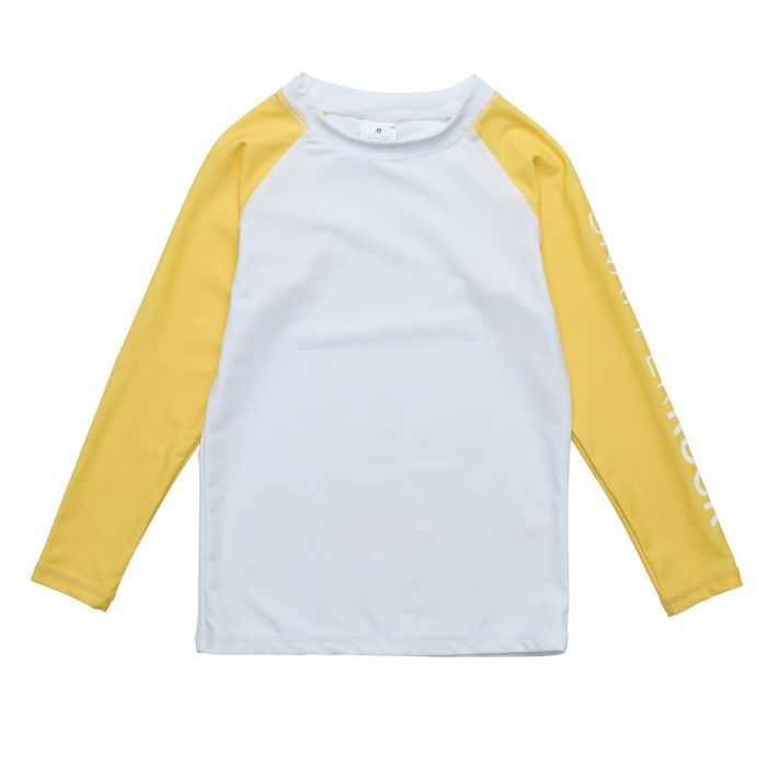 Snapper Rock - UV-Rash-Top für Kinder - Langarm - Weiß/Gelb