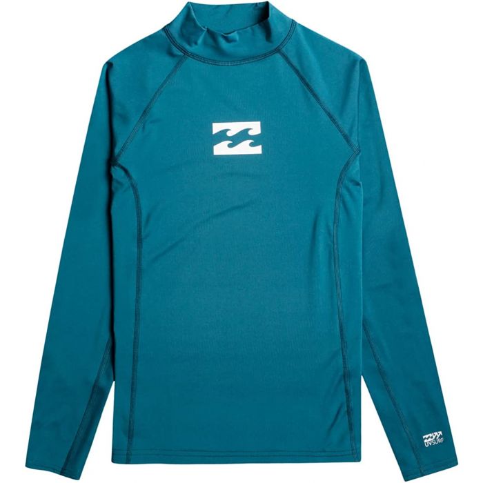 Billabong - Rashguard für Jungen mit langen Ärmeln - Waves All Day - UPF50+ - Bright Blue