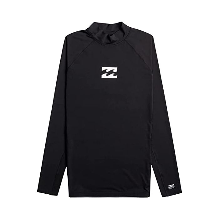 Billabong - Rashguard für Männer mit langen Ärmeln - Waves All Day - UPF50+ - Black Pebble