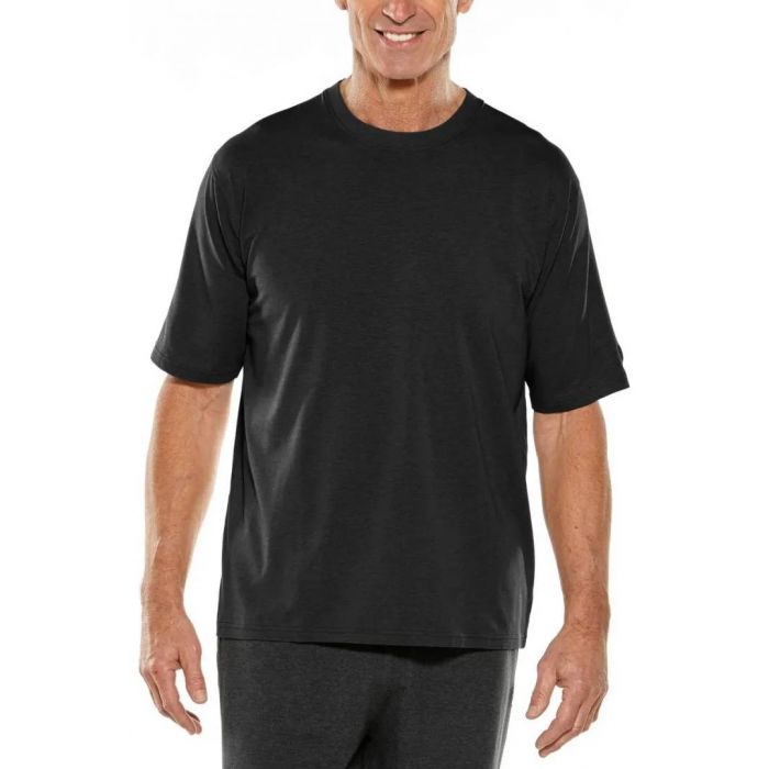 Coolibar - UV T-Shirt für Herren - Kurzarm - Morada Everyday - Einfarbig - Schwarz  