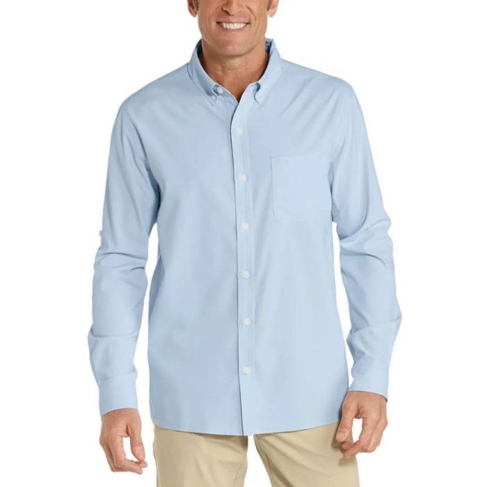 Coolibar - UV Sun Shirt für Herren - Langarm - Aricia - Einfarbig - Hellblau