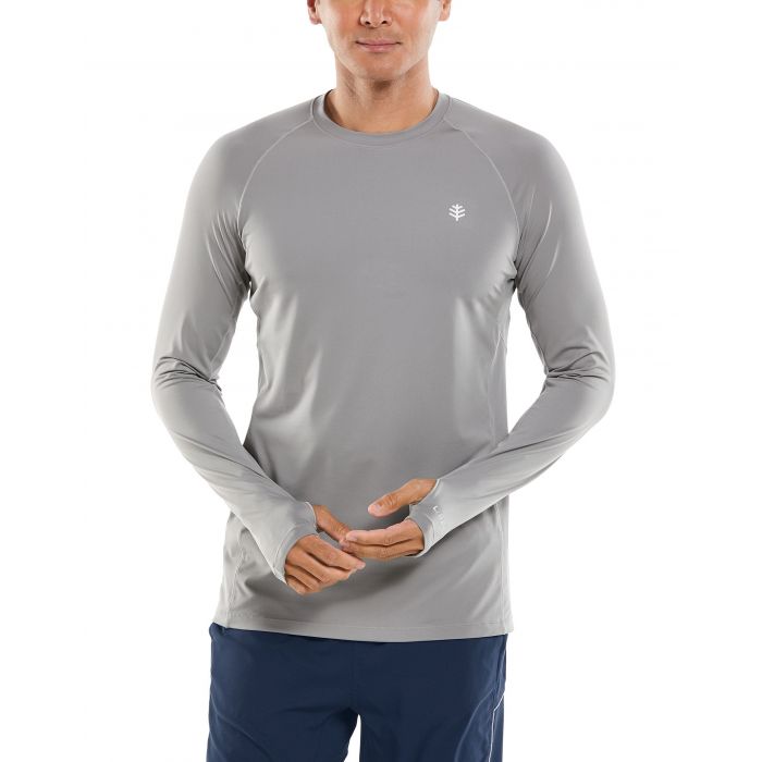 Coolibar - UV-Sportshirt für Herren - Langarmshirt - Agility Performance - Grau
