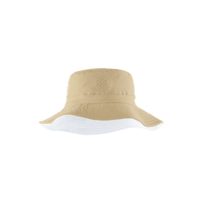 Coolibar - Wendbarer UV Bucket Hut für Kinder - Landon - Tan/Weiß