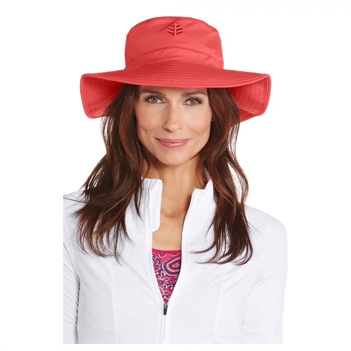 Coolibar - UV-Anglerhut für Damen - Rot