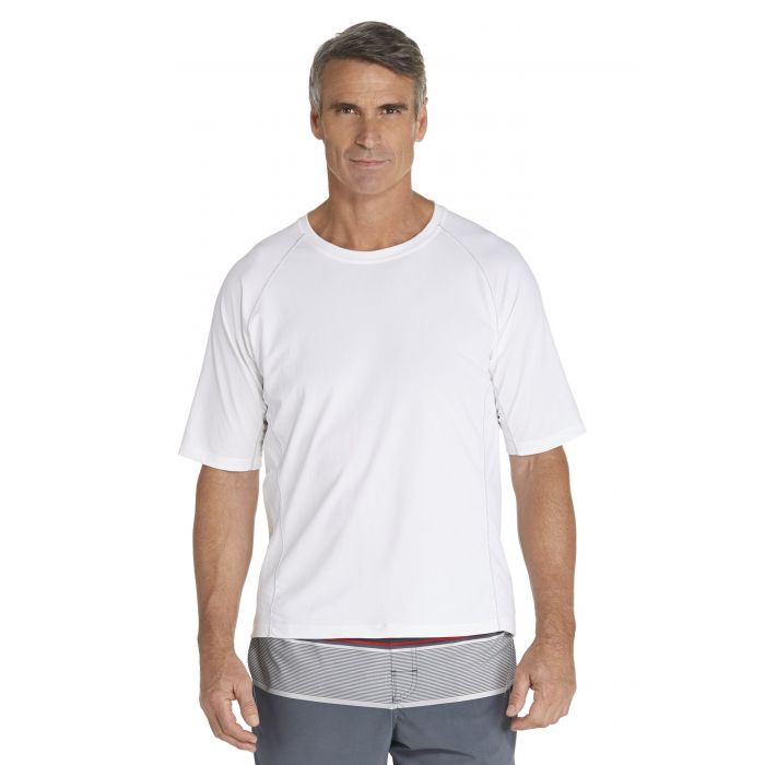 Coolibar - UV Schutz T-Shirt Herren - weiss