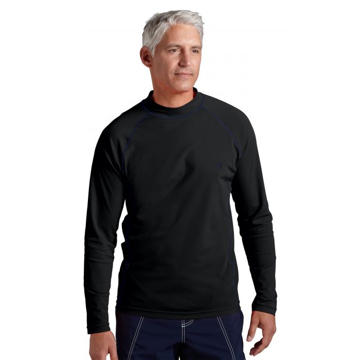 Coolibar - UV Schutz Langarm Shirt Herren - schwarz
