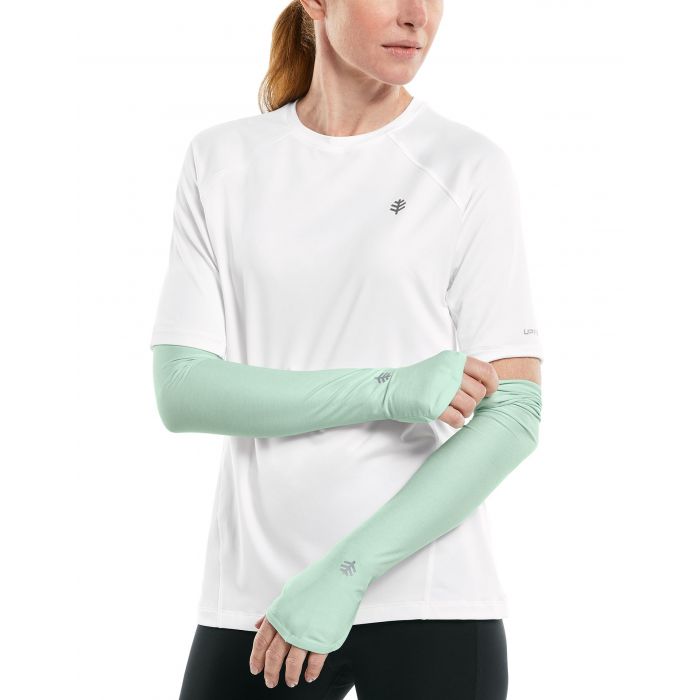 Coolibar - UV-schützende Performance Sleeves für Damen - Backspin - Aqua Mist