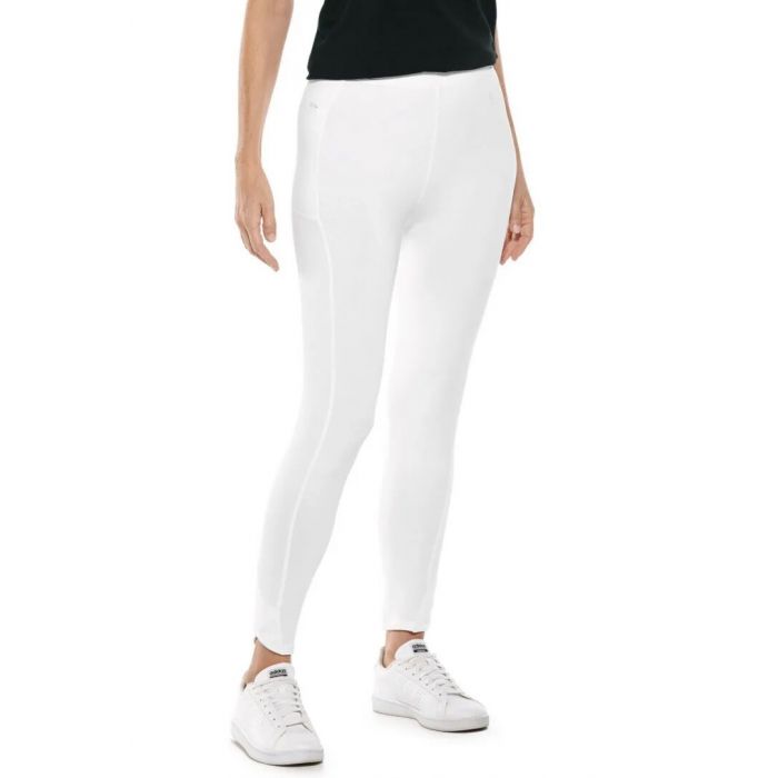 Coolibar - UV Sommer Leggings für Damen - LumaLeo - Solid - Weiß