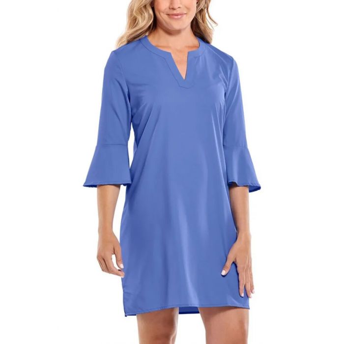 Coolibar - UV Tunika für Damen - Cannes - Einfarbig - Aura Blau