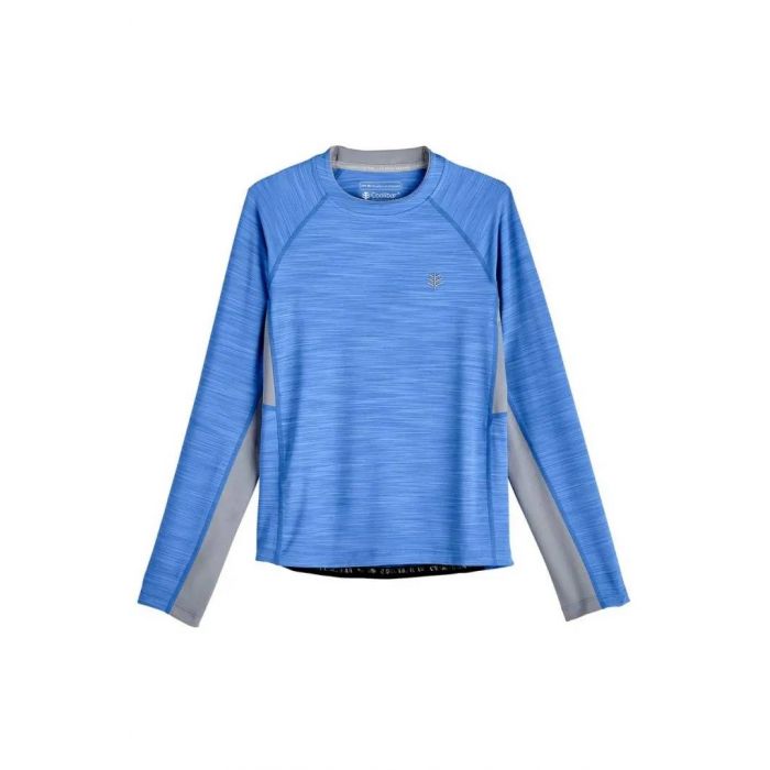 Coolibar - UV Rashguard für Jungen - Ultimate - Line Texture - Wellenblau