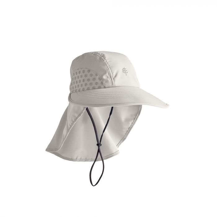 Coolibar - UV-Kappe mit Nackenschutz für Kinder - Hellgrau