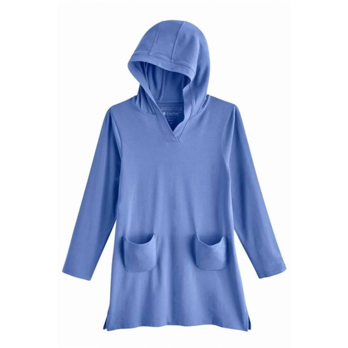 Coolibar - UV Beach Cover-Up Kleid für Mädchen - Catalina - Einfarbig - Aura Blau