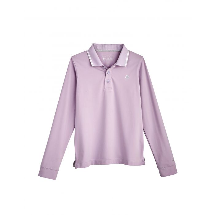 Coolibar - UV Sport Polo für Kinder - Longsleeve - Erodym Golf - Lavendel