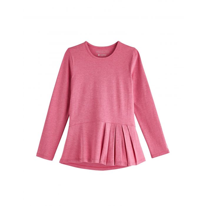 Coolibar - UV Shirt für Mädchen - Langärmlig - Aphelion Tee - Dahlienrosa