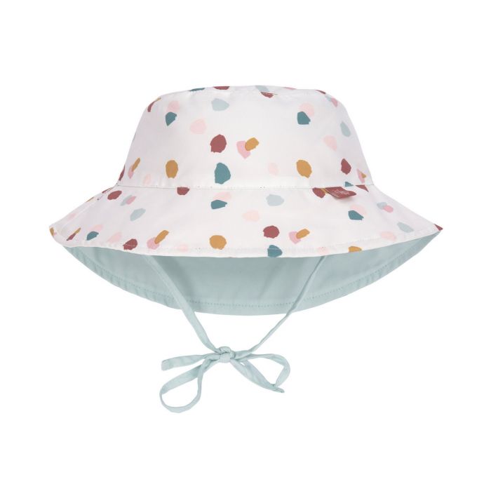 Lässig - Wendbarer UV Bucket Hut für Babys - Tupfen - Weiß