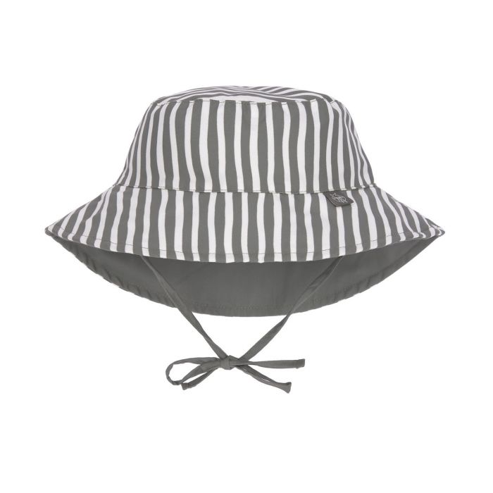 Lässig - Wendbarer UV Bucket Hut für Babys - Gestreift - Olivgrün