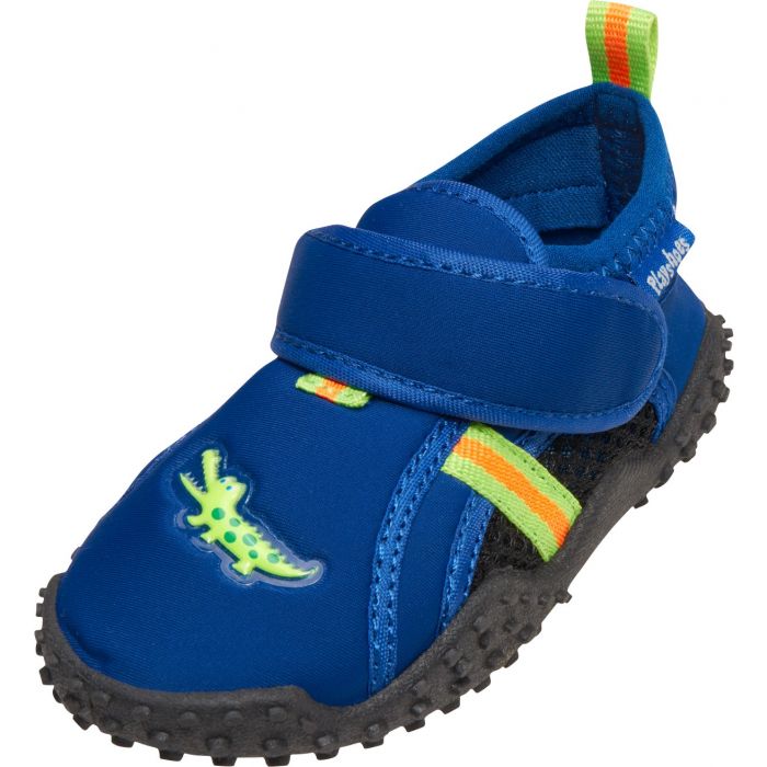 Playshoes - UV-Badeschuhe für Jungen - Krokodil - Blau / Schwarz