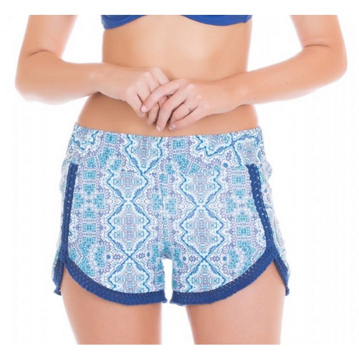 Cabana Life - UV-Schutz Shorts für Damen - Blau/Weiss