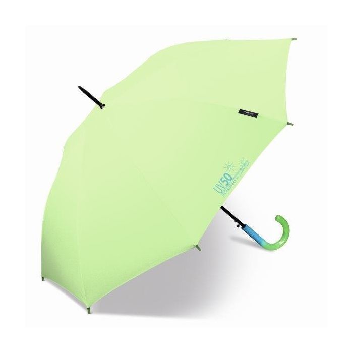Happy Rain - Langer Regenschirm mit UV-Schutz - Automatik - Grün