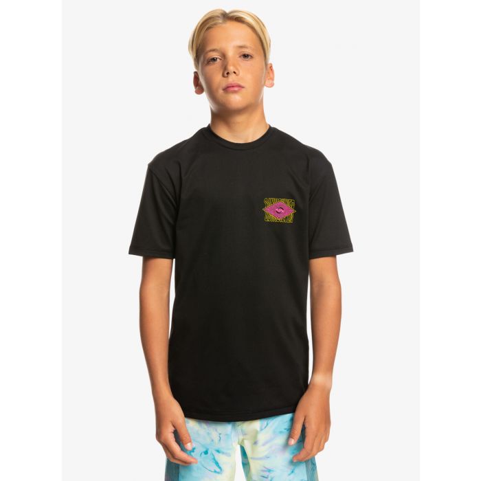 Quiksilver - UV-Surf T-shirt für Jungen - Radic Streak Kurzarm - UPF50 - Jet Black - Schwarz