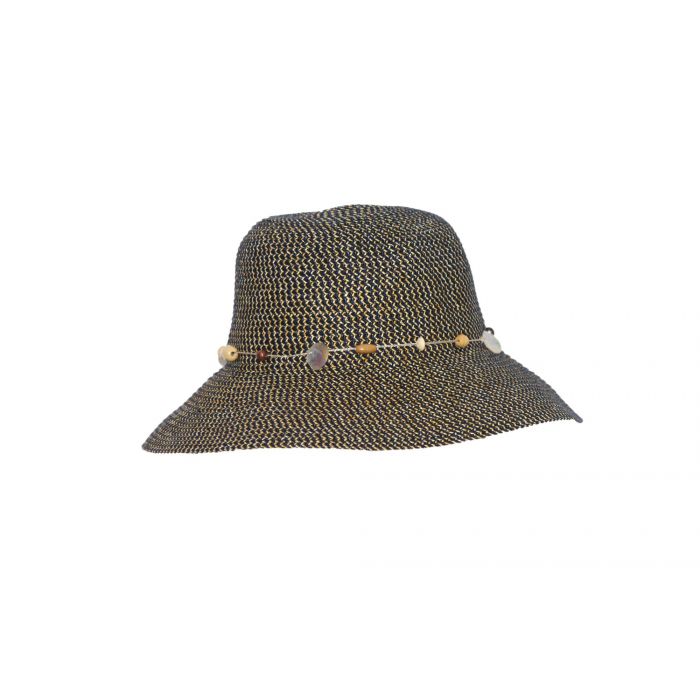 Rigon - UV-Bucket-Hut für Damen - Marineblau / Natur