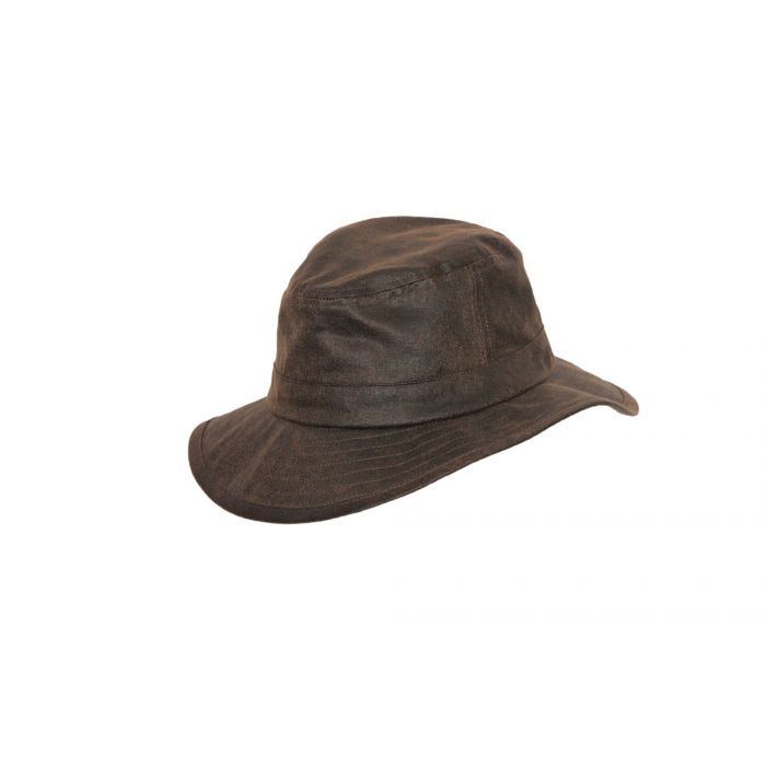 Rigon - Bucket Hut für Herren - Suedette - Vintage Braun