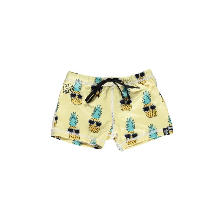 Beach & Bandits - UV-Badeshorts für Kinder - Punky Pineapple - Gelb