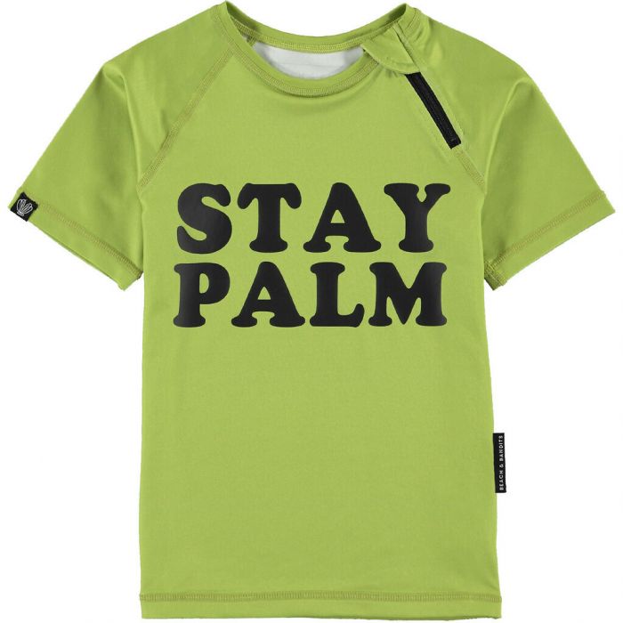 Beach & Bandits - UV-Schwimmshirt für Kinder - UPF50+ - Kurzarm - Stay Palm - Grün