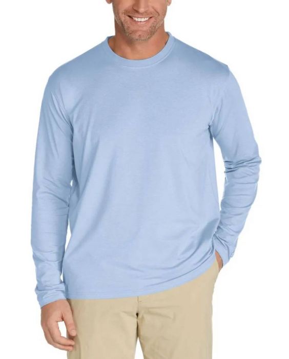 Coolibar - UV Shirt für Herren - Langarm - Morada Everyday - Einfarbig - Vintage Blau 