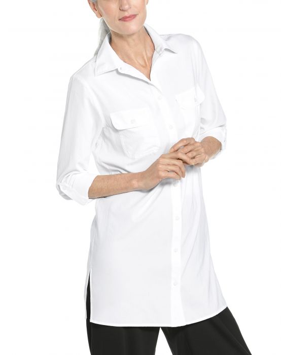 Coolibar - UV Shirt für Damen - Santorini Tunikabluse - Weiß