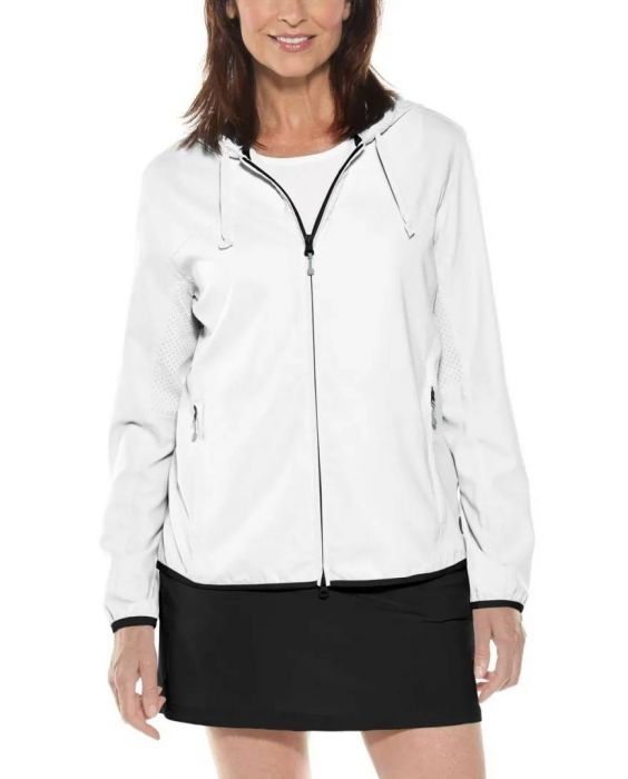 Coolibar - UV Packbare Sunblocker Jacke für Damen - Arcadian - Einfarbig - Weiß
