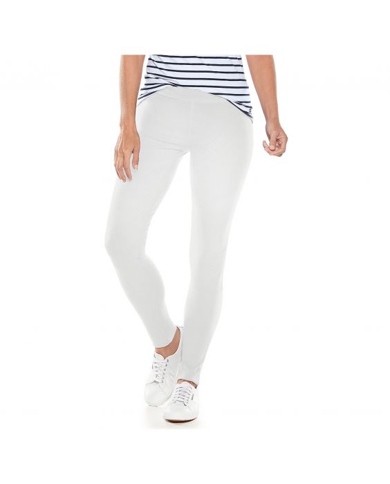 Coolibar - UV-Leggings für Damen - Monterey - Weiß