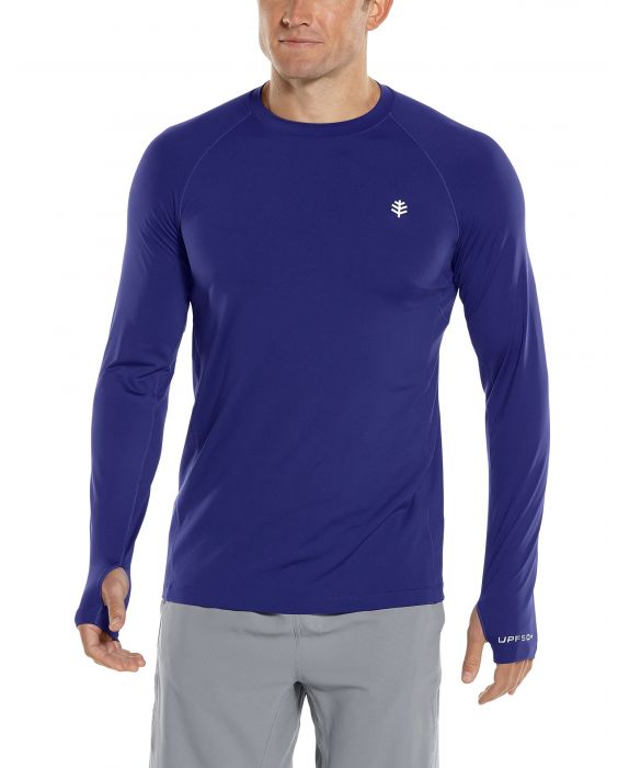 Coolibar - UV-Sportshirt für Herren - Langarmshirt - Agility Performance - Dunkelblau