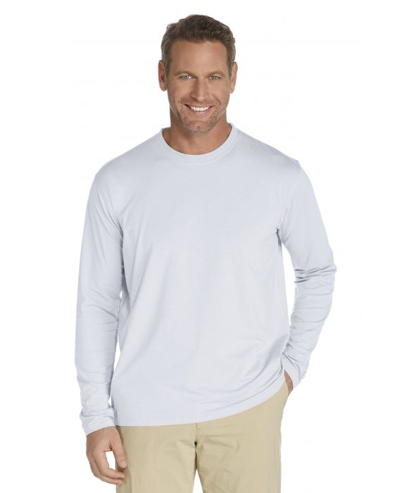Coolibar - UV Shirt für Herren - Langärmlig - Morada - Weiß