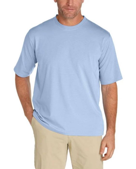 Coolibar - UV T-Shirt für Herren - Kurzarm - Morada Everyday - Einfarbig - Vintage Blau  