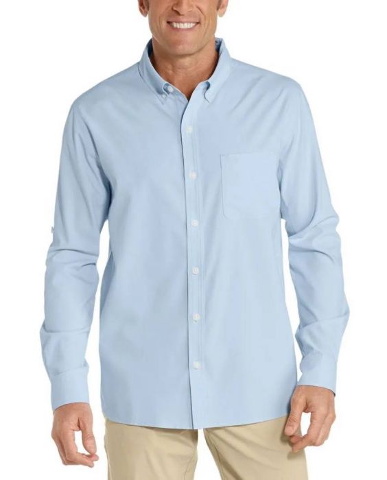 Coolibar - UV Sun Shirt für Herren - Langarm - Aricia - Einfarbig - Hellblau