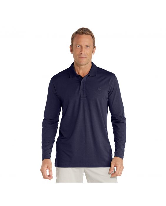 Coolibar - UV-Poloshirt für Herren - Langärmlig - Coppitt - Navy